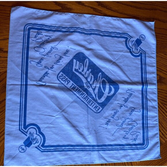 Charley Pride Entertainment Pass Country Music Tour Blue Bandana Handkerchief - Picture 8 of 9